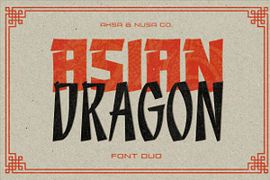 ASIAN DRAGON - FONT DUO