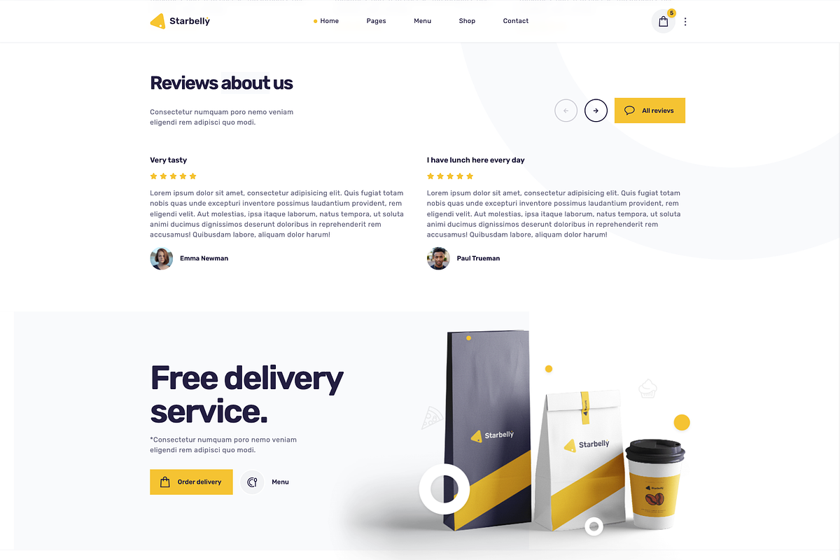 Restaurant & Cafe HTML Template, a HTML Template by UInstrument (Photo 8 of 11)
