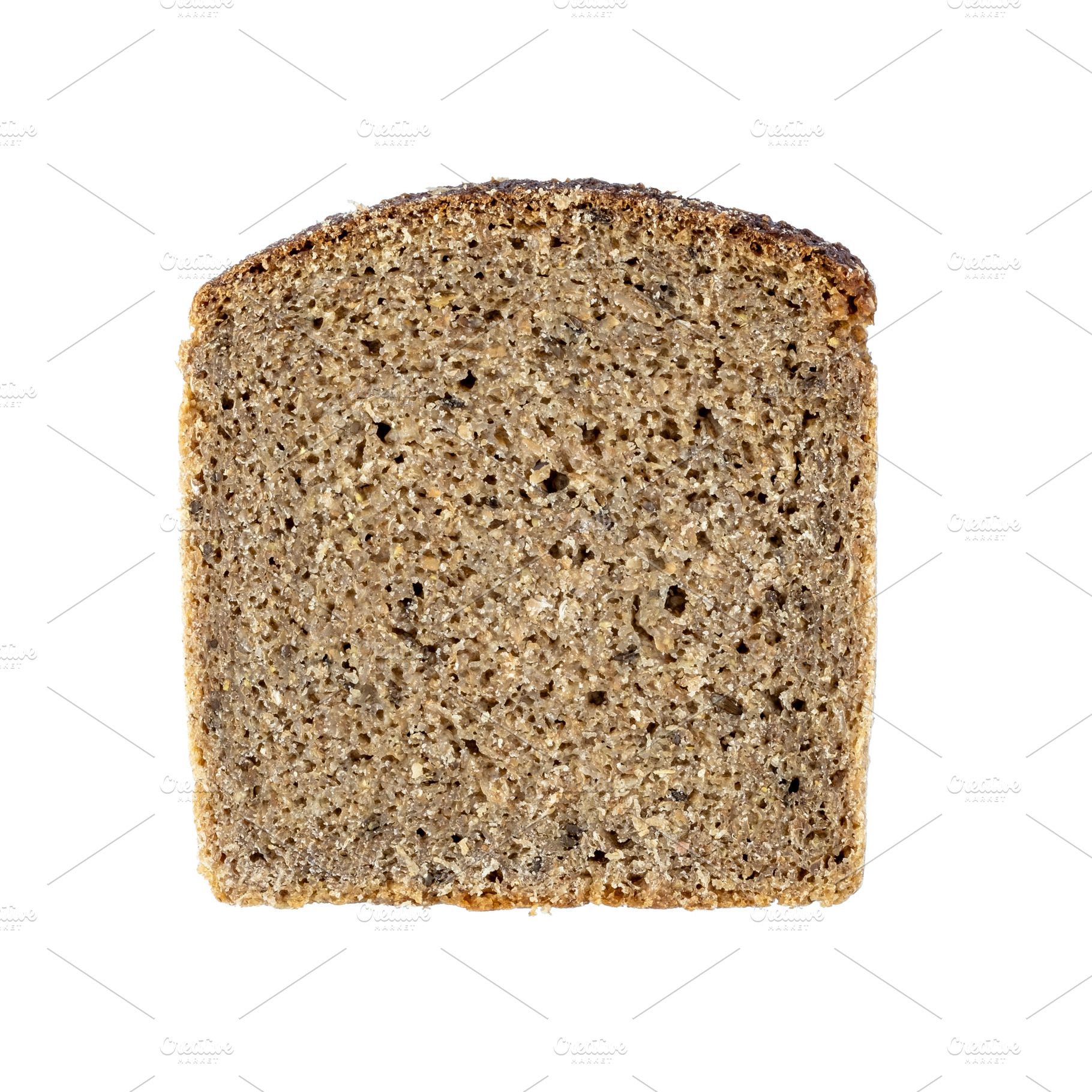 Slice of rye bread isolated, a Food & Drink Photo by BOOCYS