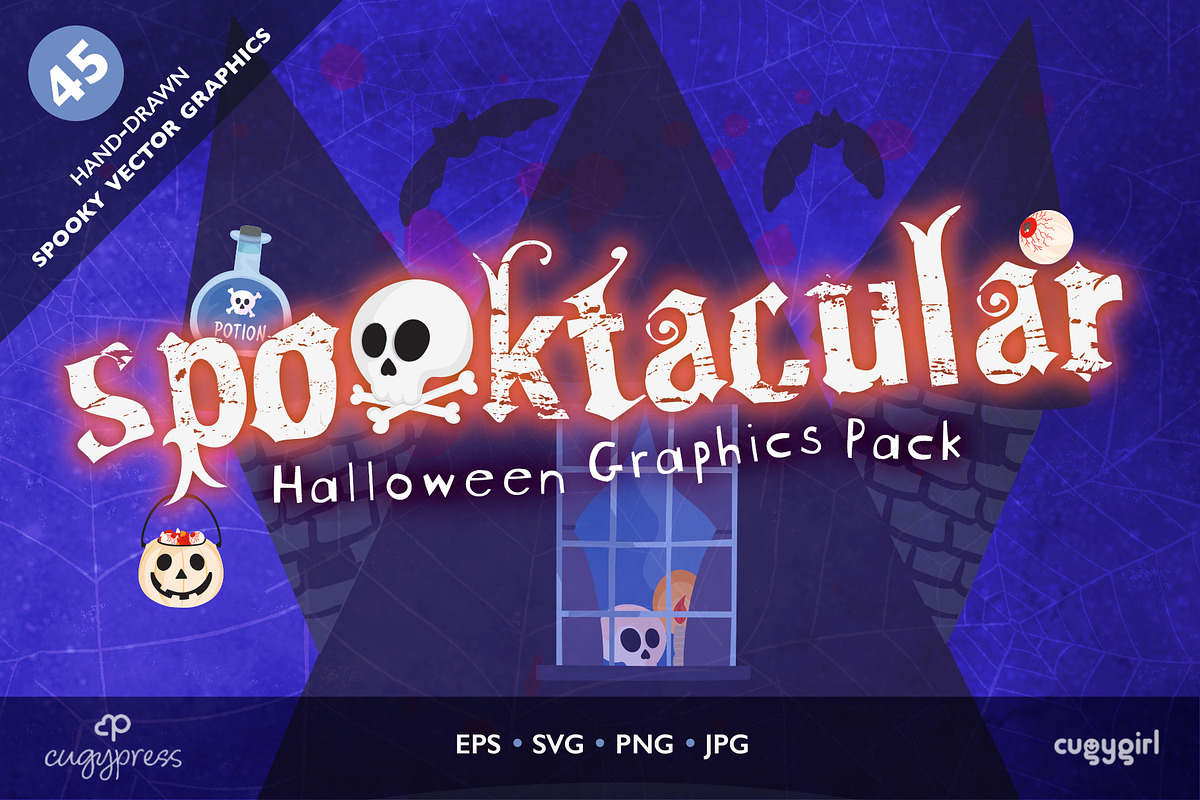 Spooktacular: Halloween Clipart, a Seasonal Illustration by cugypress (Photo 1 of 4)