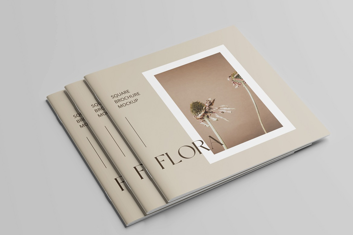 Square Brochure Mockup, a Books & Magazine Mockup by Tokobeta
