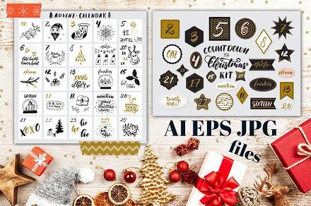 Christmas Countdown Kit AI/EPS/JPG