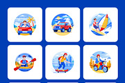 Travel Illustrations Bundle, a Transportation Illustration by Brickclay (Thumbnail 15 of 16)