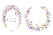 Wisteria watercolor set, an Illustration by PS_patterns (Thumbnail 3 of 4)