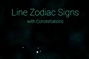 Line Zodiac Signs with Constellation, an Outline Icon by Vương Thành Chung (Thumbnail 2 of 2)