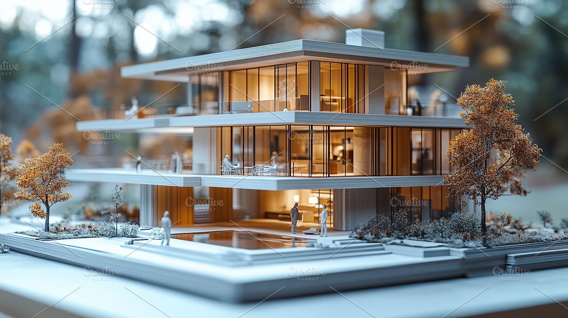 Architecture team working on house model building, an Architecture Photo by AlyaAnd