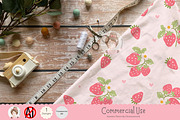Cute Strawberry Pattern Seamless, a Pattern Graphic by Chonnieartwork (Thumbnail 4 of 5)