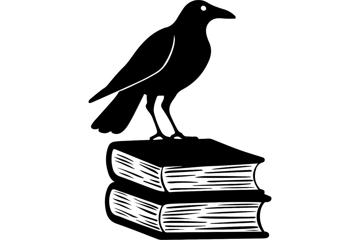 Raven on Books SVG Bundle, an Object Graphic by Designer_Momina (Photo 10 of 19)
