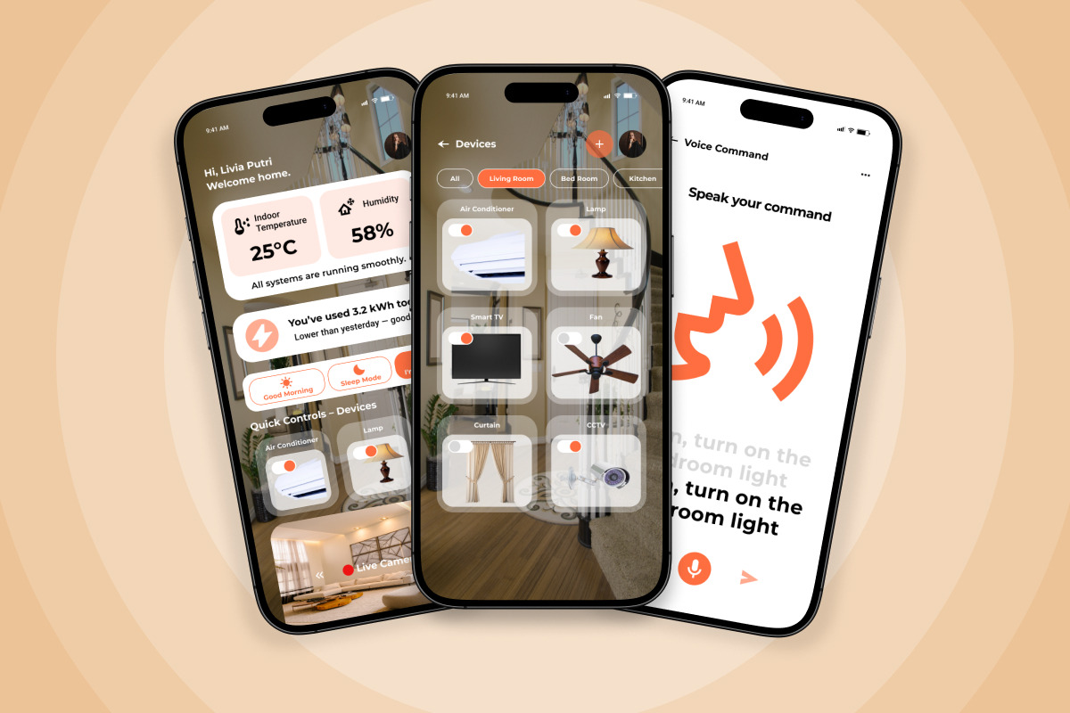 Hiven - Smart Home UI Design Templat, an App Template by productype1 (Photo 4 of 5)