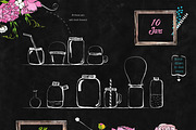 Flowers and jars clipart collection, a Texture Illustration by Satika (Thumbnail 2 of 10)
