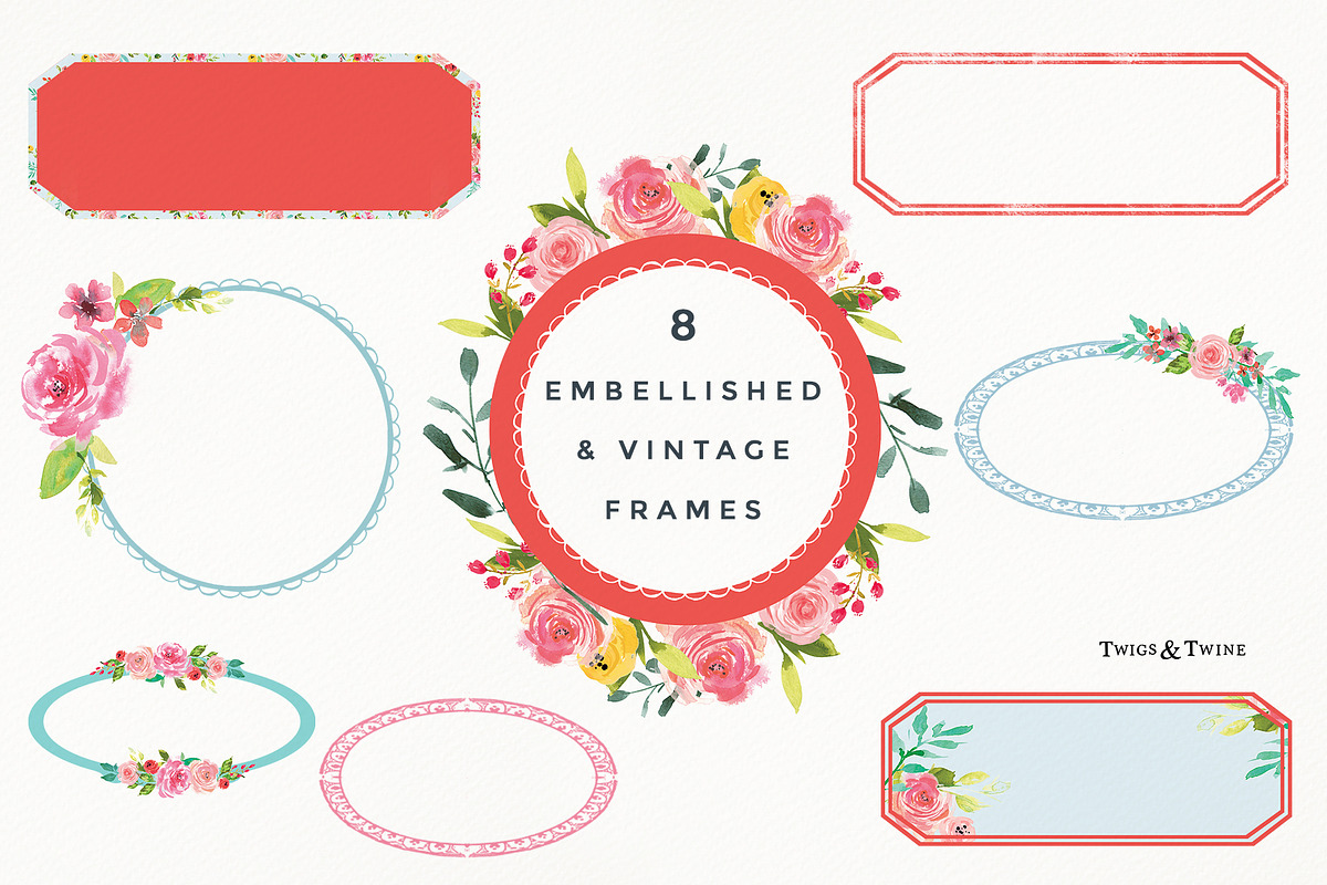Adele Flower Design Set, an Illustration by Twigs and Twine