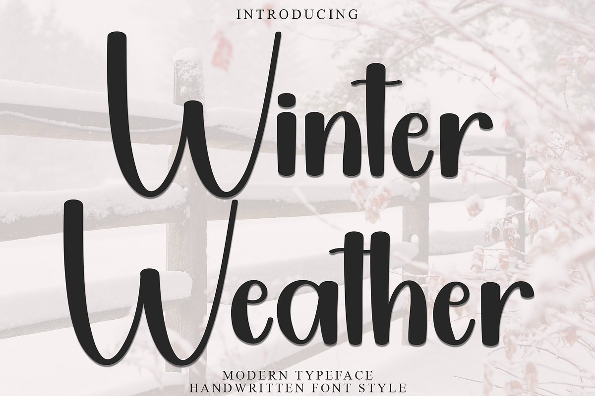 Winter Weather, a Sans Serif Font by FreshTypeINK (Photo 1 of 8)