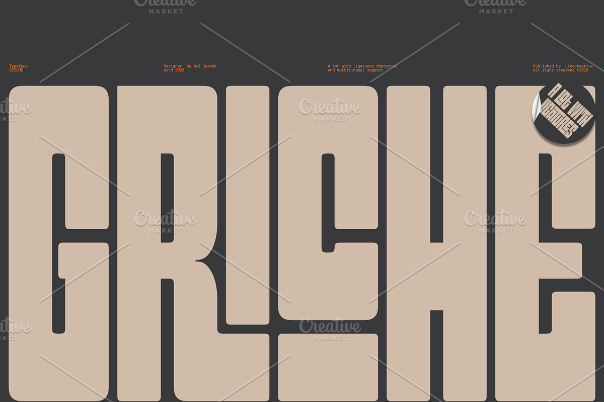 Griche, a Sans Serif Font by Linecreative (Photo 1 of 6)