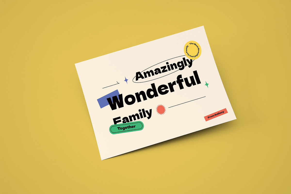 Family Greeting Card Template, a Card Template by Neermana