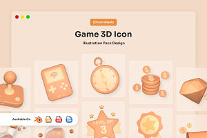 Premium 3D Gaming Icon Pack, a Technology Illustration by twinstd