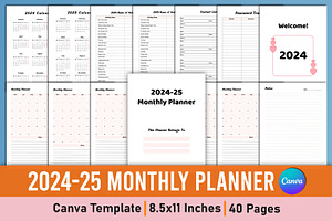 2024-25 Monthly Planner Canva