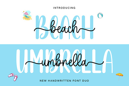 Beach Umbrella Duo