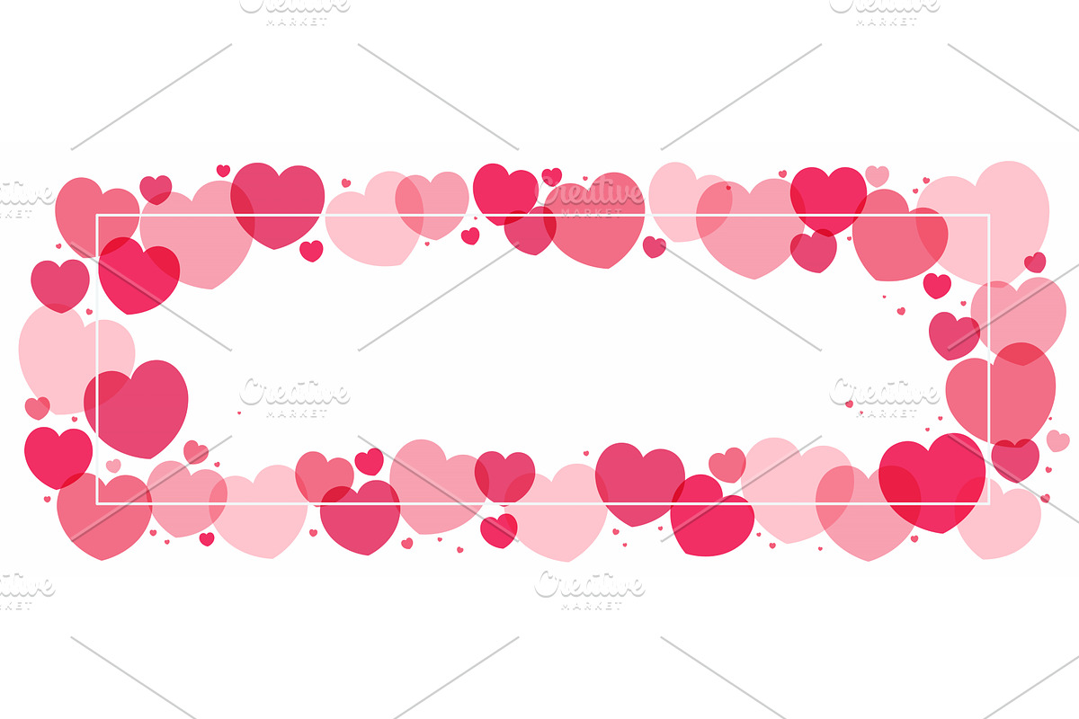Red, pink hearts Valentines day, an Illustration by sceptical cactus