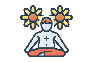 Curative yoga color icon, a Duotone Icon by Creative priyanka