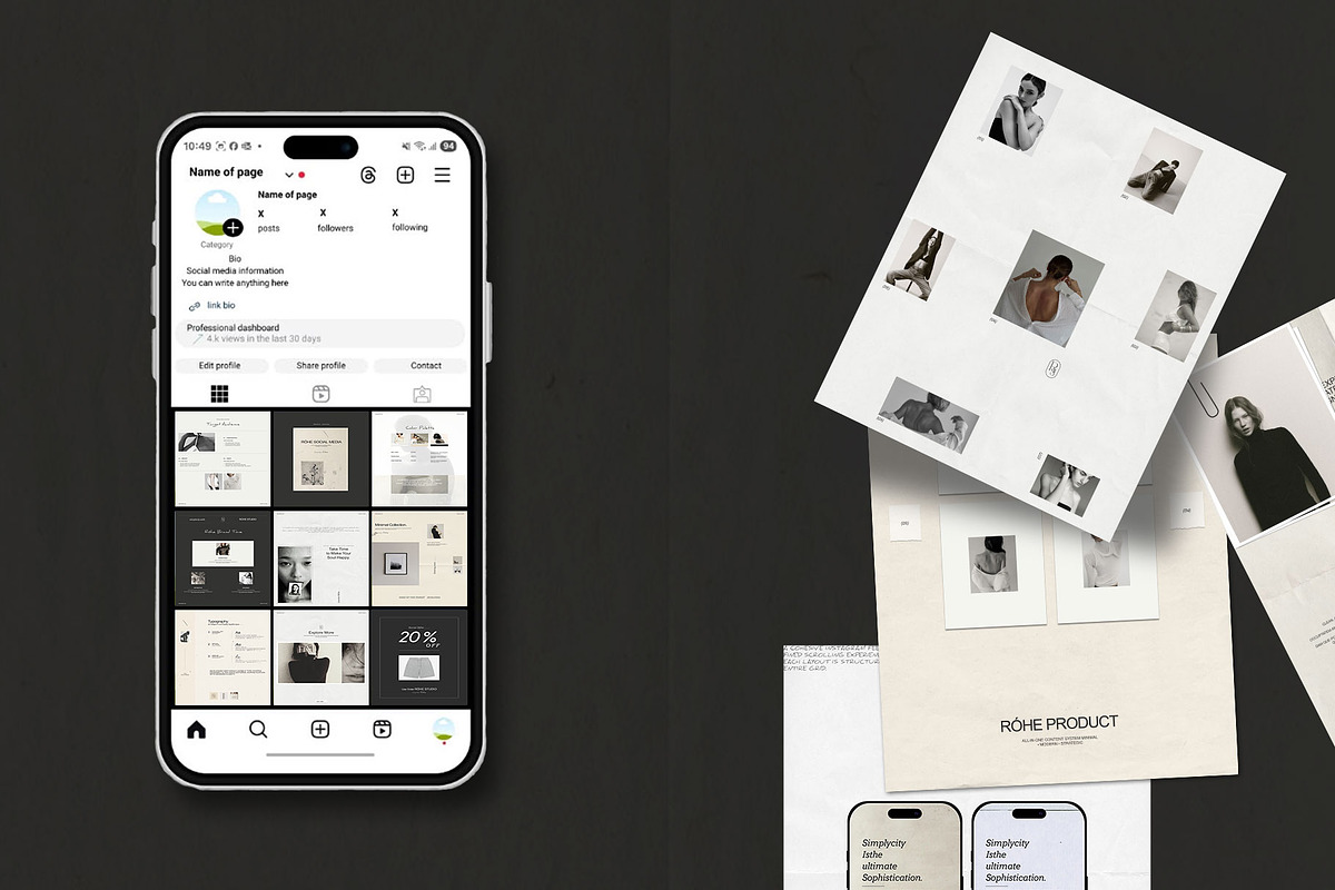 Róhe | Social Media Template Canva, a Social Media Template by Graphpexel (Photo 1 of 8)