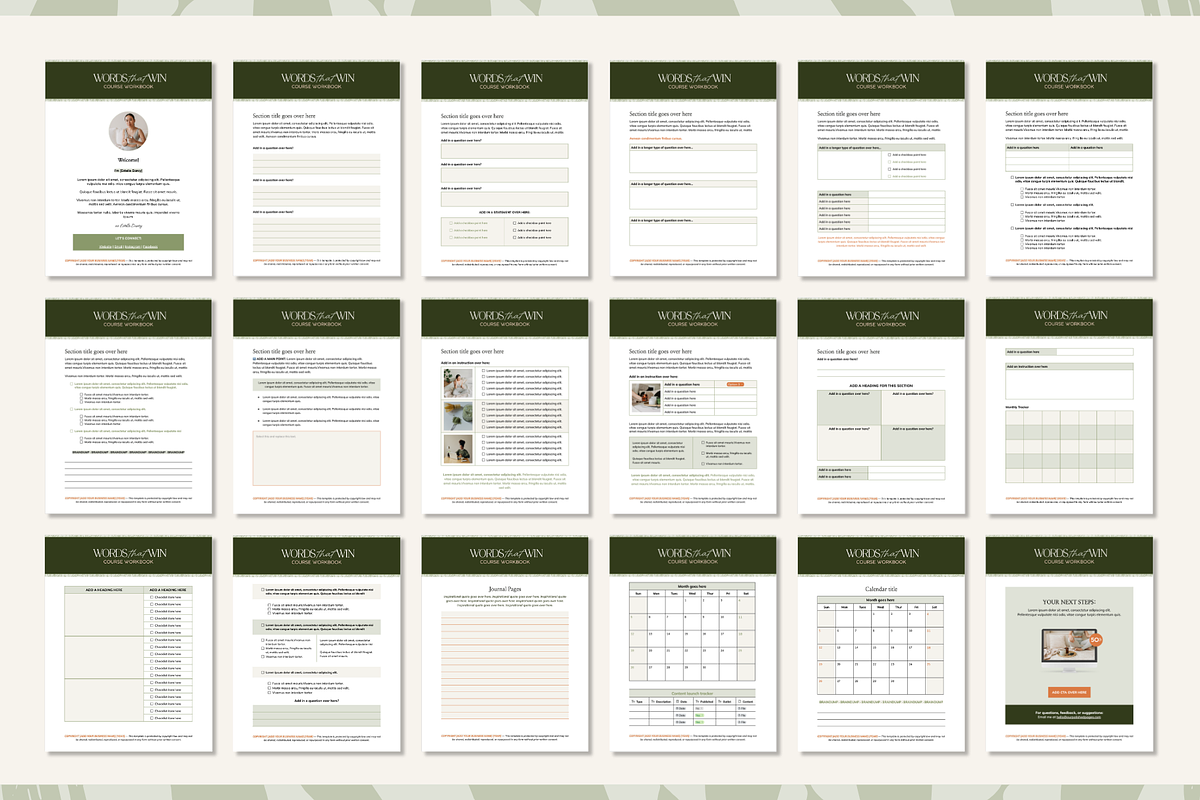 Google Docs Workbook Template, a Presentation Template by Our Polished Pages (Photo 2 of 7)