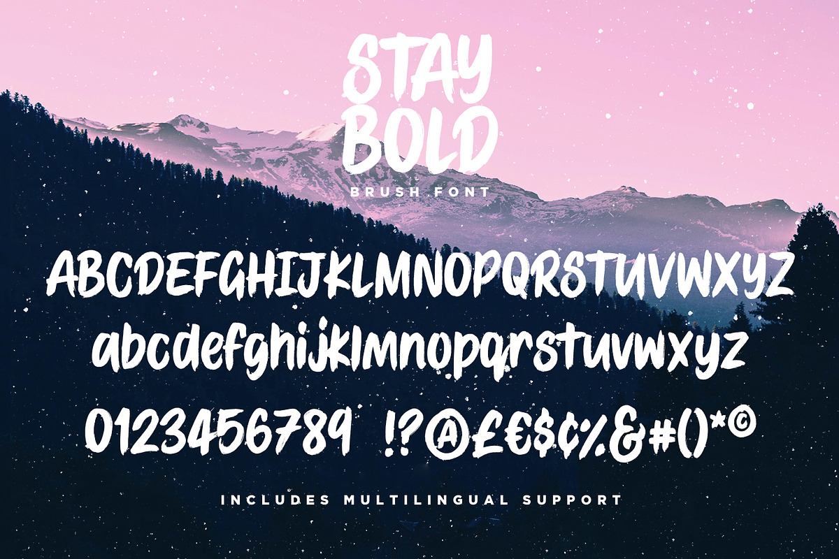 STAY BOLD Brush Font preview 6