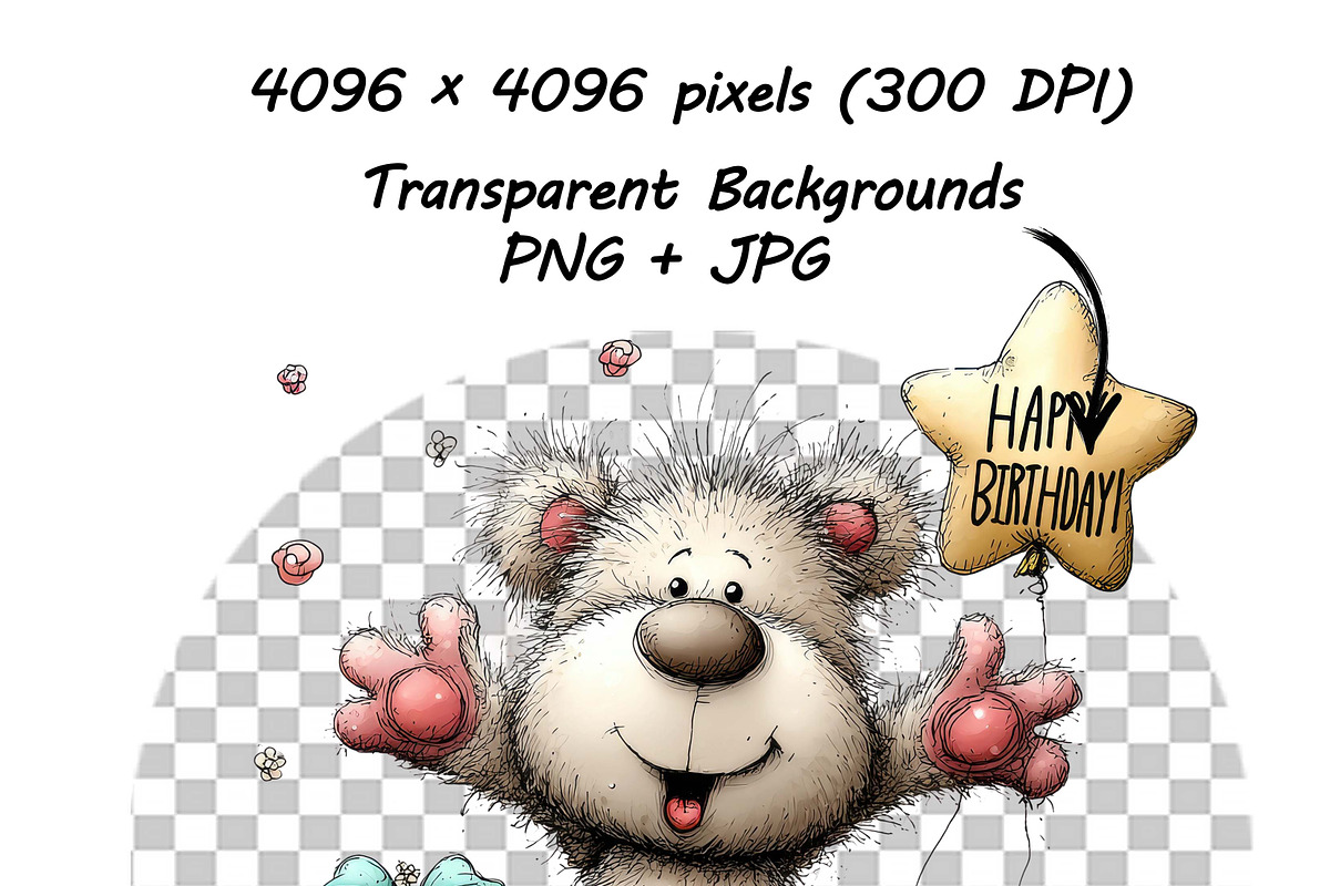 21 Teddy Bear Birthday Party Clipart, a Graphic by one-touch (Photo 9 of 18)