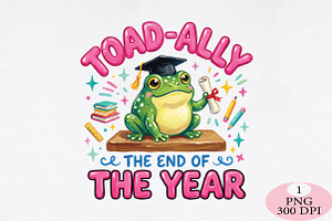 Cute Graduation Frog PNG, a Seasonal Illustration by Daily.Designs