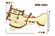 Cartoon Airplane - Laser Cut Files, an Object Graphic by VectorPainter (Thumbnail 14 of 17)