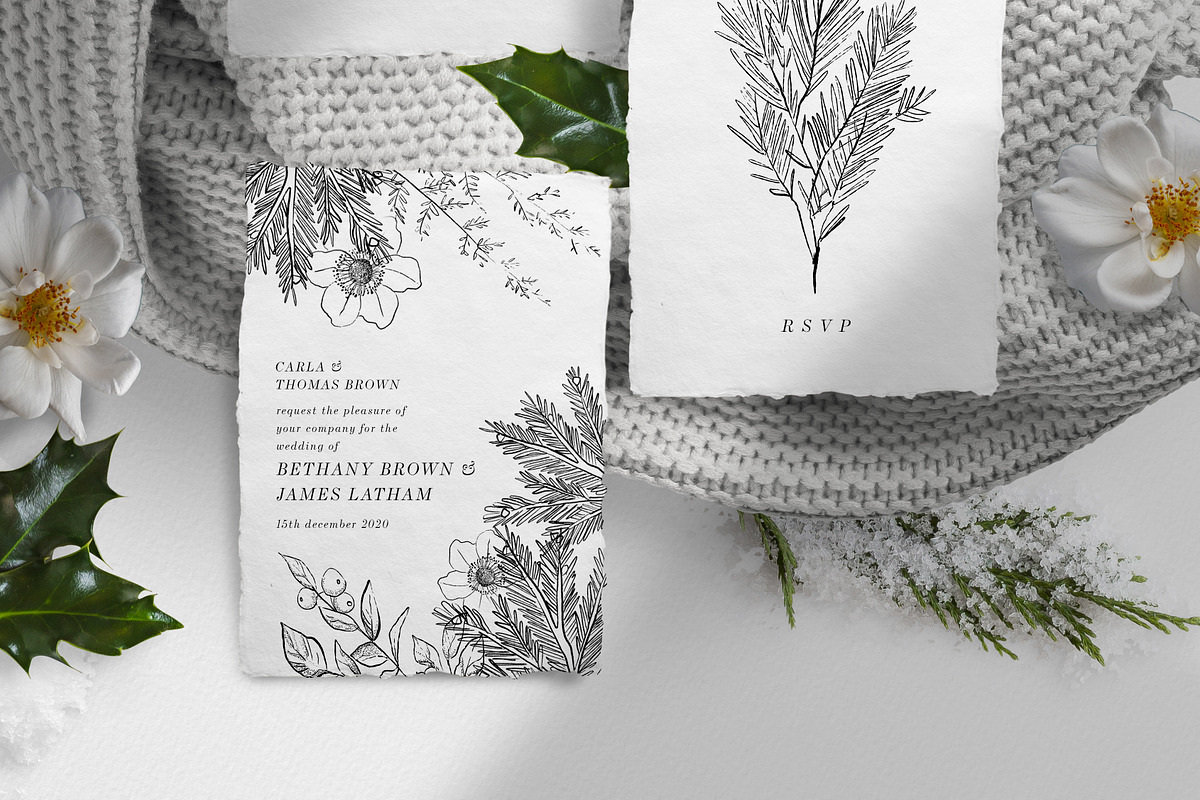 Christmas Watercolor and Inky Line, an Illustration by Twigs and Twine (Photo 8 of 12)