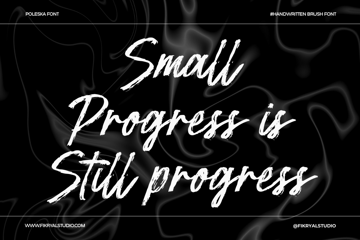 Poleska – Brush Script Font, a Script Font by Fikryal Studio (Photo 10 of 15)