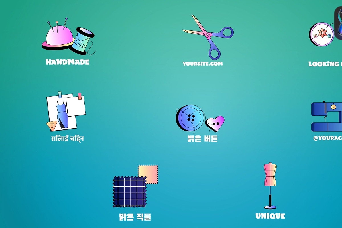 Sewing Icons And Titles for FCPX, a Templates & Theme by 2dfx (Photo 1 of 2)