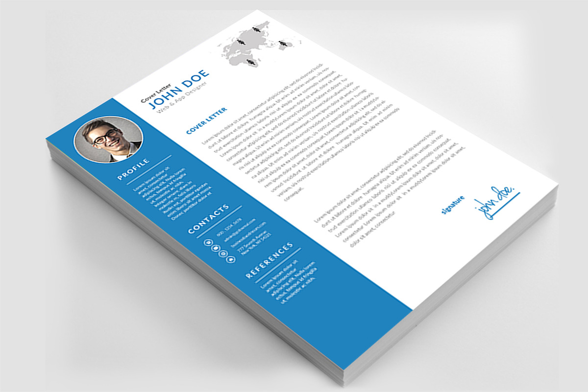 2-piece Elegant Resume set, a Resume Template by graphicforest (Photo 8 of 9)