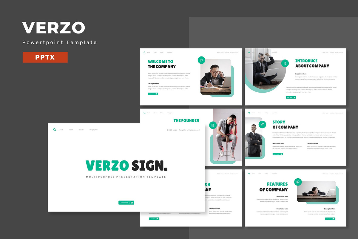 Verzo - Powerpoint Template, a Presentation Template by Eighteen Studio (Photo 1 of 4)
