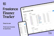 Freelance Finance Tracker Notion, a Marketing Template by TingDesign Studio (Thumbnail 1 of 3)