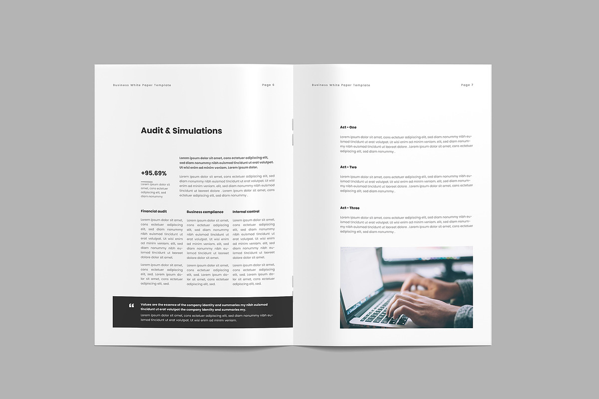 Minimal Whitepaper Template, a Brochure Template by afsar.hossain (Photo 8 of 9)