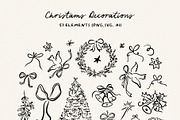 Hand Drawn Whimsical Christmas | SVG, a Seasonal Illustration by Calamar Studio (Thumbnail 7 of 25)