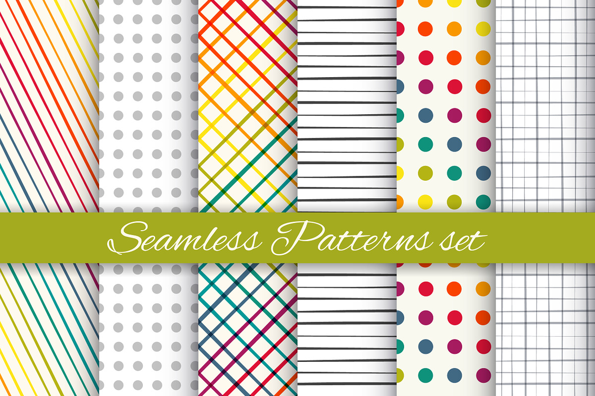 Rainbow geometric patterns, a Pattern Graphic by IreneArt illustrations (Photo 1 of 13)