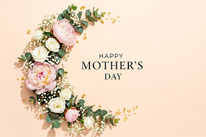 Floral Crescent Mothers Day Card, a Holiday Photo by Artonix