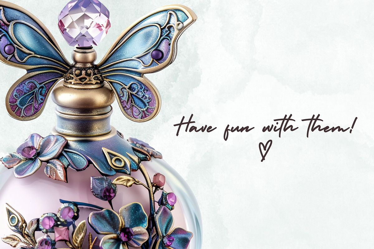 Fairycore Perfume Bottles 10 PNGs, an Object Illustration by Loony Dream Designs (Photo 8 of 8)