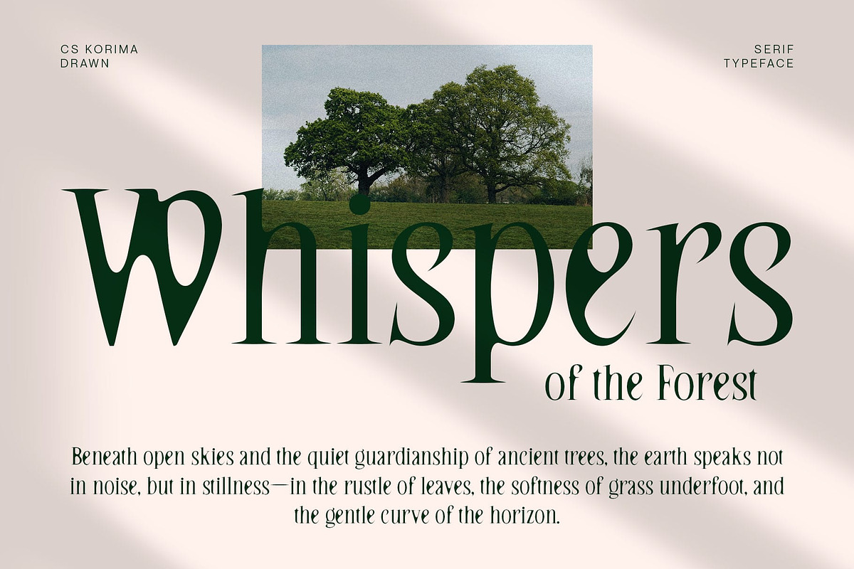 CS Korima Drawn, a Serif Font by Craft Supply Co. (Photo 5 of 8)