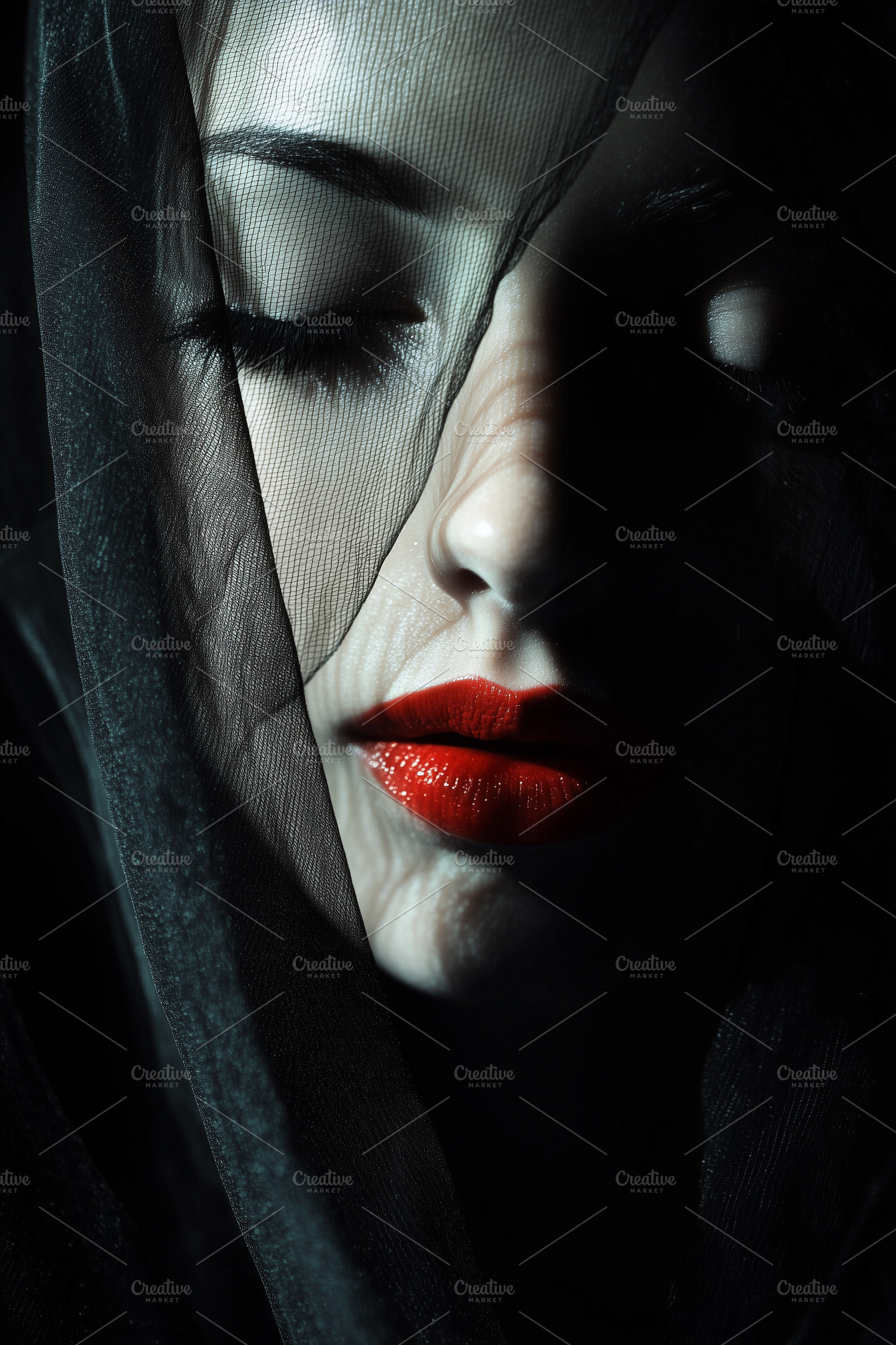 Mysterious woman with closed eyes, a Person Photo by MistyDay