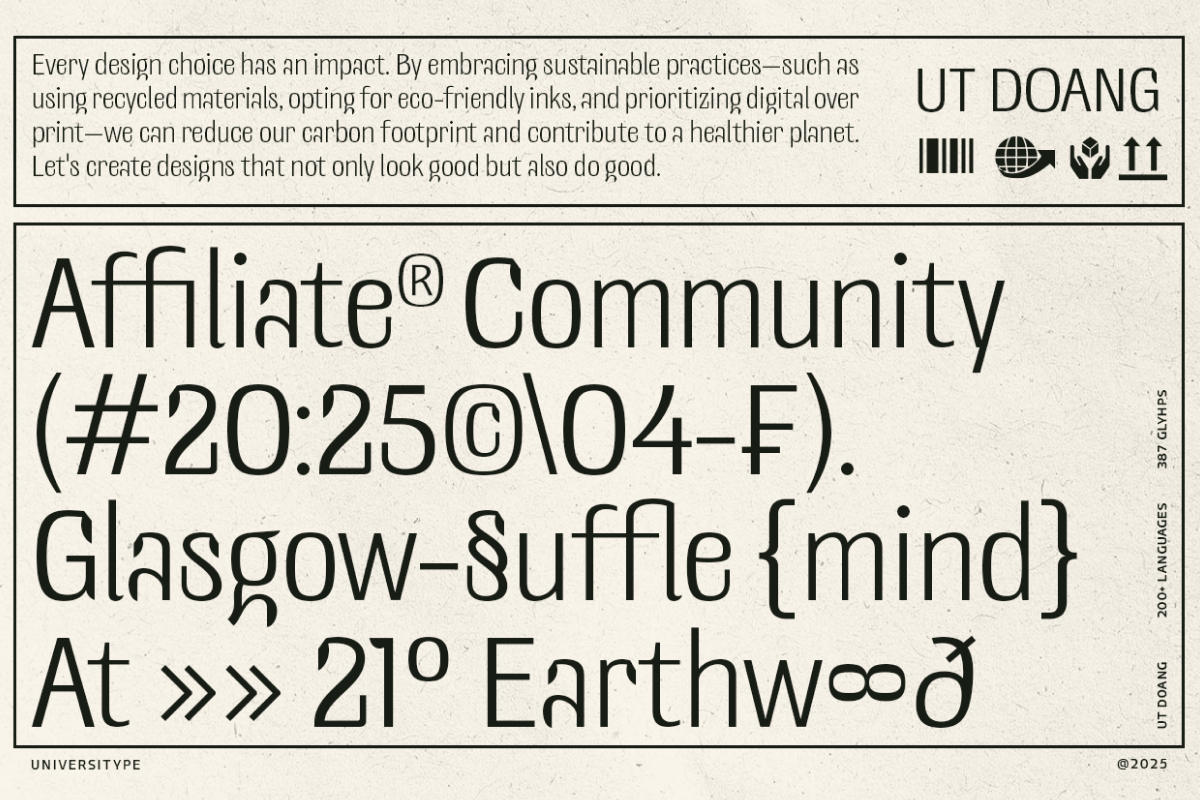 UT Doangs - An Ornament Display Font, a Sans Serif Font by Universitype (Photo 12 of 15)