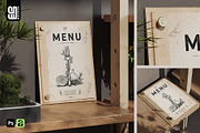 Wooden Menu Board on Screws Mockup, an Advertising Mockup by SD Mockup (Thumbnail 1 of 3)