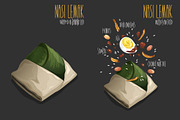 Nasi Lemak. Vector illustration, a Food Illustration by AKOMIX (Thumbnail 2 of 3)