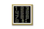Gold numbers on a black background, an Outline Icon by RODINA (Thumbnail 2 of 3)