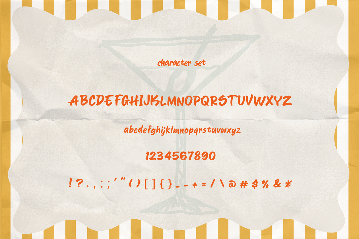 Happy Hour | Fun Handwritten Font, a Handwritten Font by Collette Collabs (Photo 5 of 5)