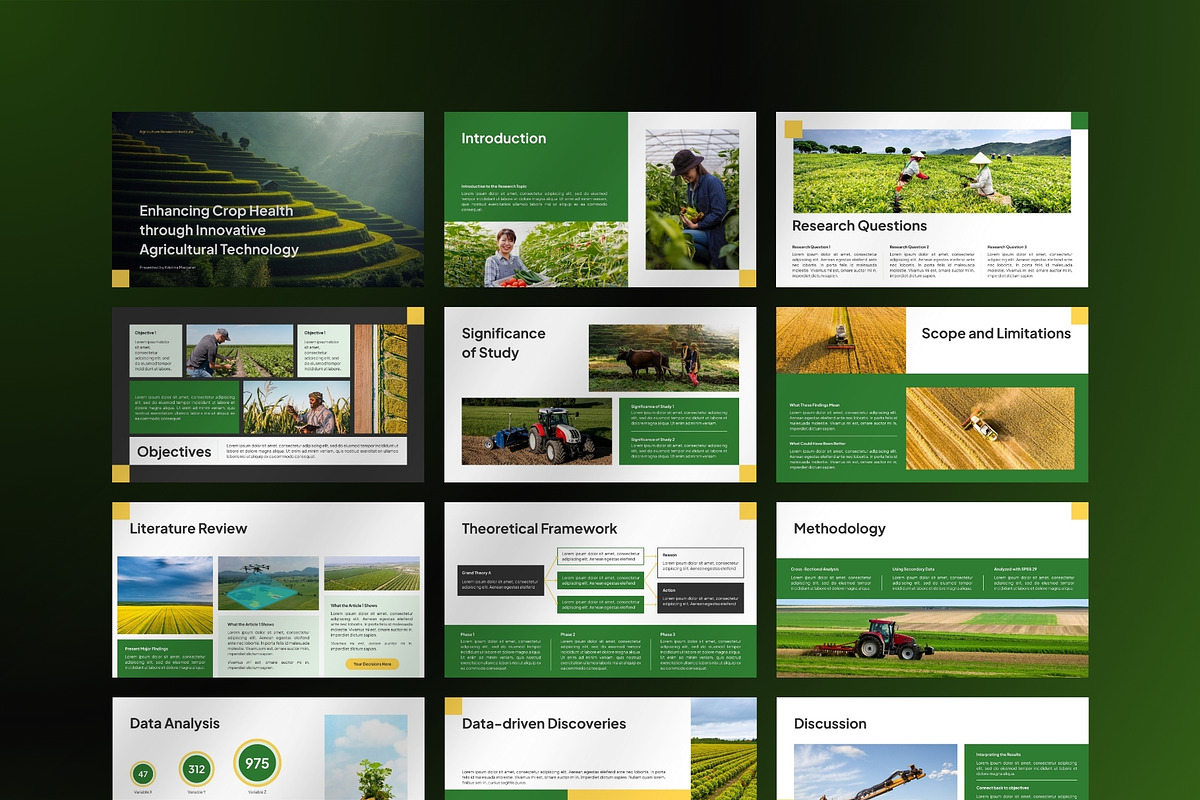 Yellow Green Agriculture Pitch Deck preview 2