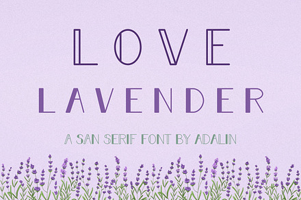 Love Lavender - San Serif Font, a Sans Serif Font by Adalin Shop