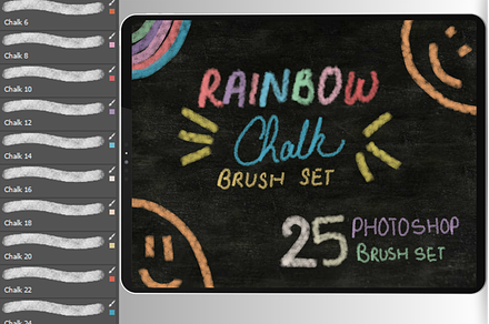 25 Photoshop Chalk Brushes